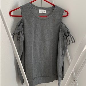 Bare shoulder sweater